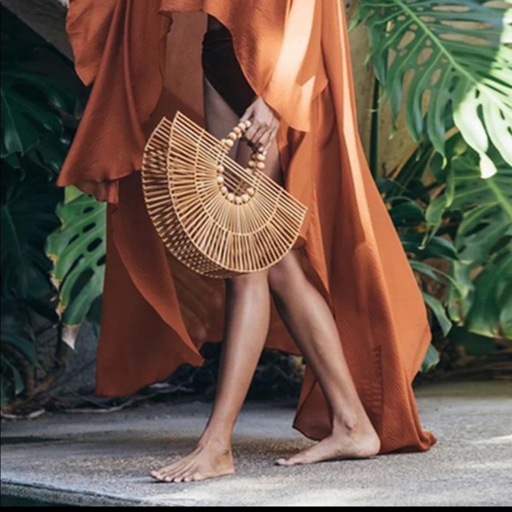 Large bamboo arc bag
